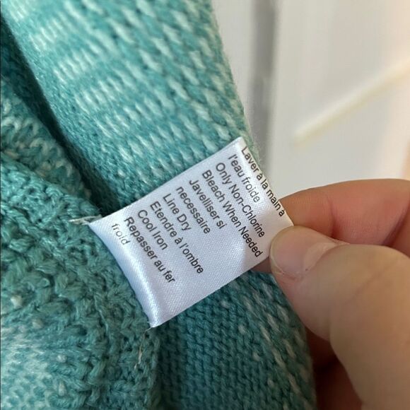 NWT Anthropologie Teal Striped Open-Front Cardigan with Fringe - OS - Picture 9 of 10